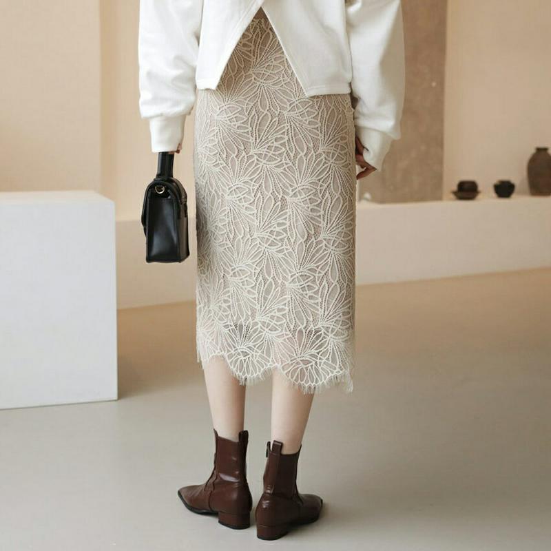 【新作10%OFF】レースリバーシブルスカート・全2色・b64217 レディース【sk】【韓国 ファッション ボトムス スカート