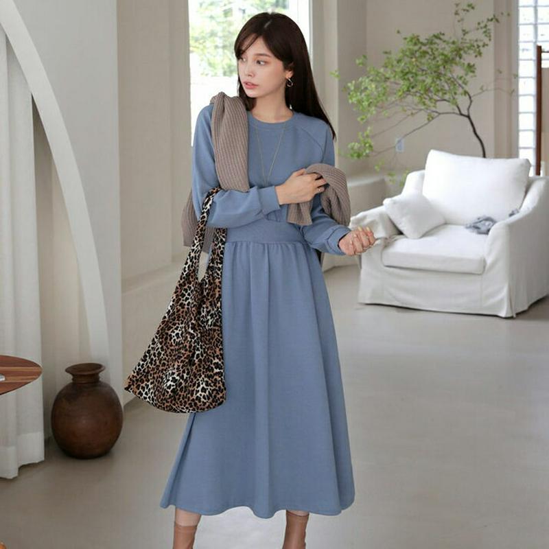 【新作10%OFF】ラグランスウェットワンピース・全4色・b64204 レディース【ops】【韓国 ファッション ワンピース ロ