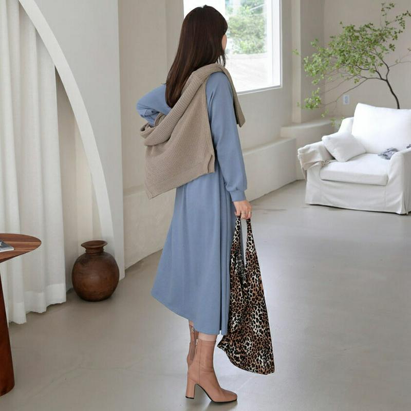 【新作10%OFF】ラグランスウェットワンピース・全4色・b64204 レディース【ops】【韓国 ファッション ワンピース ロ