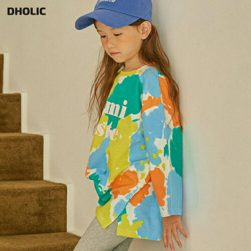 【新作10%OFF】レタリングペイント風Tシャツ・u06124 キッズ【3~8才】【tops】【トップス Tシャツ 長袖 ペイン