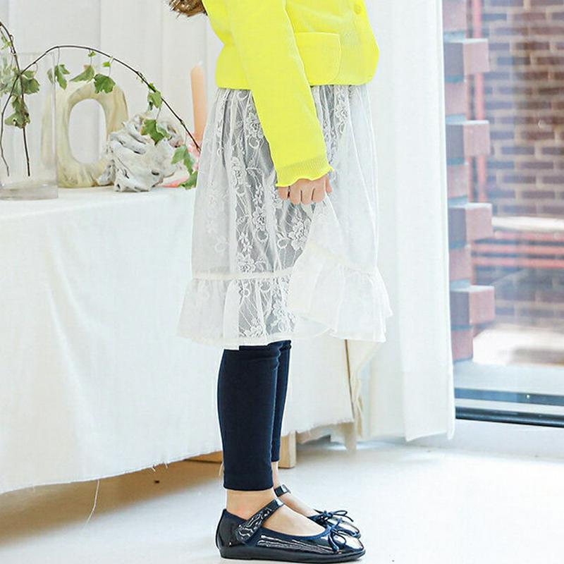 【新作10%OFF】フラワーレーススカートレギンス・p005656 キッズ【3~8才】【pt】【スカートレギンス スカート レギ