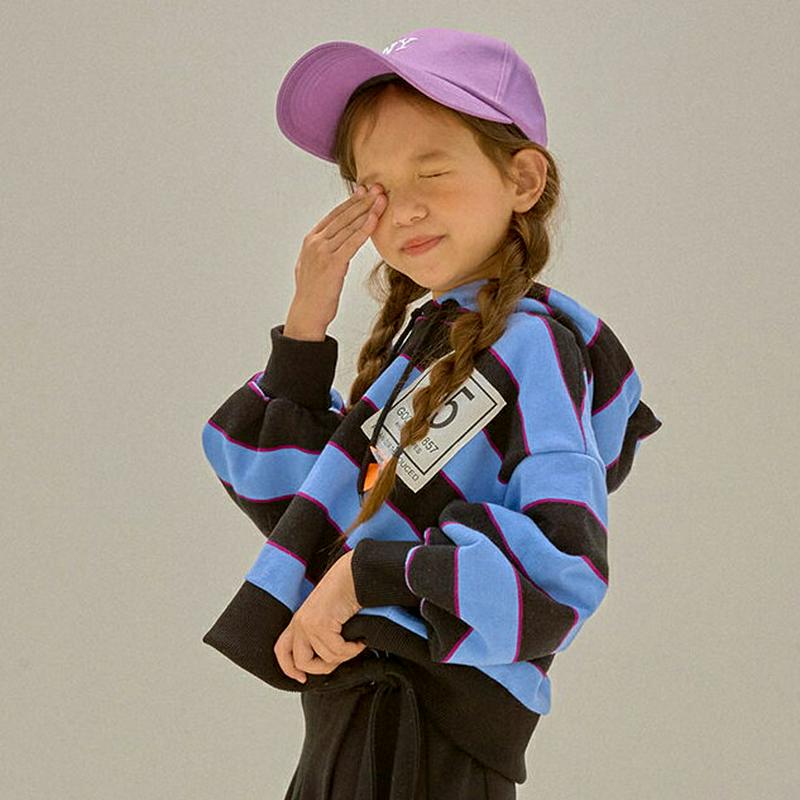 【新作10%OFF】ナンパーパッチボーダーフーディ・u06054 キッズ【3~8才】【tops】【トップス フーディー フード 