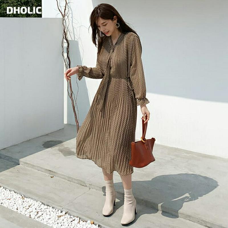 【新作10%OFF】ストラップ付プリーツパターンワンピース・全2色・b64208 レディース【ops】【韓国 ファッション ワン