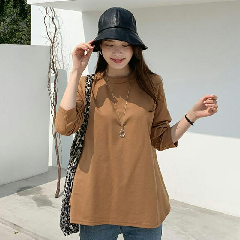 【新作10%OFF】フレアヘムTシャツ・全4色・t64194 レディース【tops】【韓国 ファッション トップス Tシャツ ロ