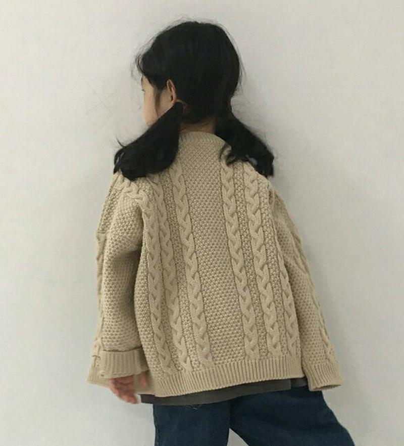【只今15%OFF】ケーブルニットカーディガン・u06433 キッズ【3~8才】【cd】【カーディガン カーデ 羽織物 長袖 ニ