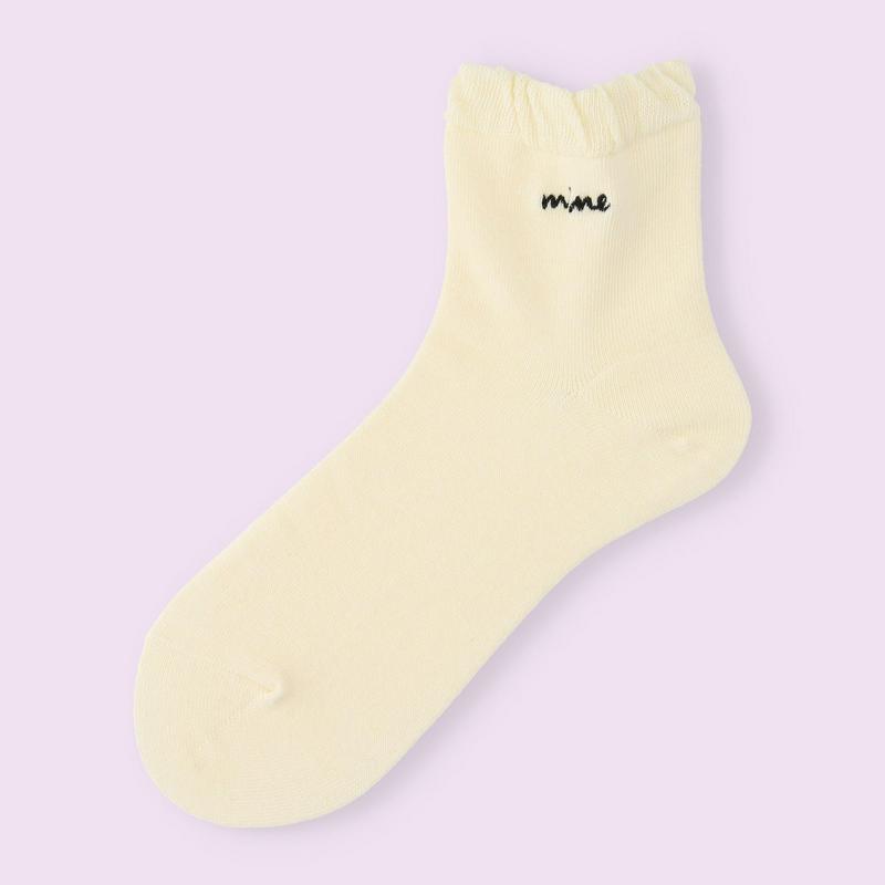 【クーポンで3足1,100円】【Mighty Soxer】 mine刺繍ショートソックス / 靴下屋 3pairs 靴下 タビオ マイティソクサー くつ下 ショート レディース 日本製