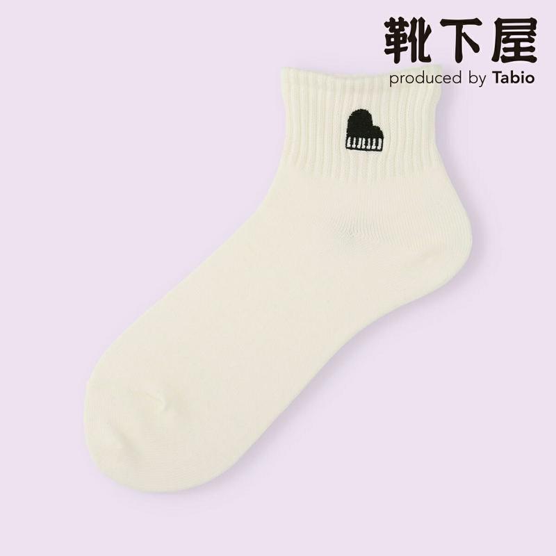 【クーポンで3足￥1000】【Mighty Soxer】 楽器刺繍ショートソックス / 靴下屋 靴下 タビオ マイティソクサー 