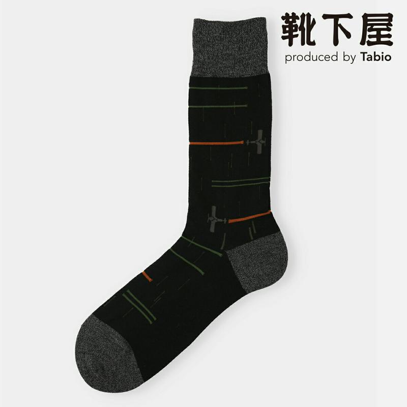【あす楽】【Tabio MEN】 メンズ パイロットパレードソックス / 靴下屋 靴下 タビオ くつ下 クルー メンズ 日本製
