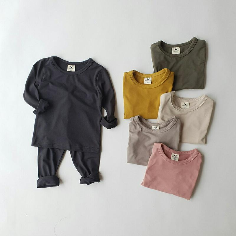 【只今10%OFF】ラウンドネックTシャツルームウェアSET・u06393 キッズ【3~8才】【uw】【ルームウェア パジャマ 