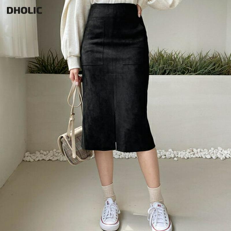 【新作10%OFF】スエード調ポケットスカート・全3色・t55844 レディース【sk】【韓国 ファッション ボトムス スカート