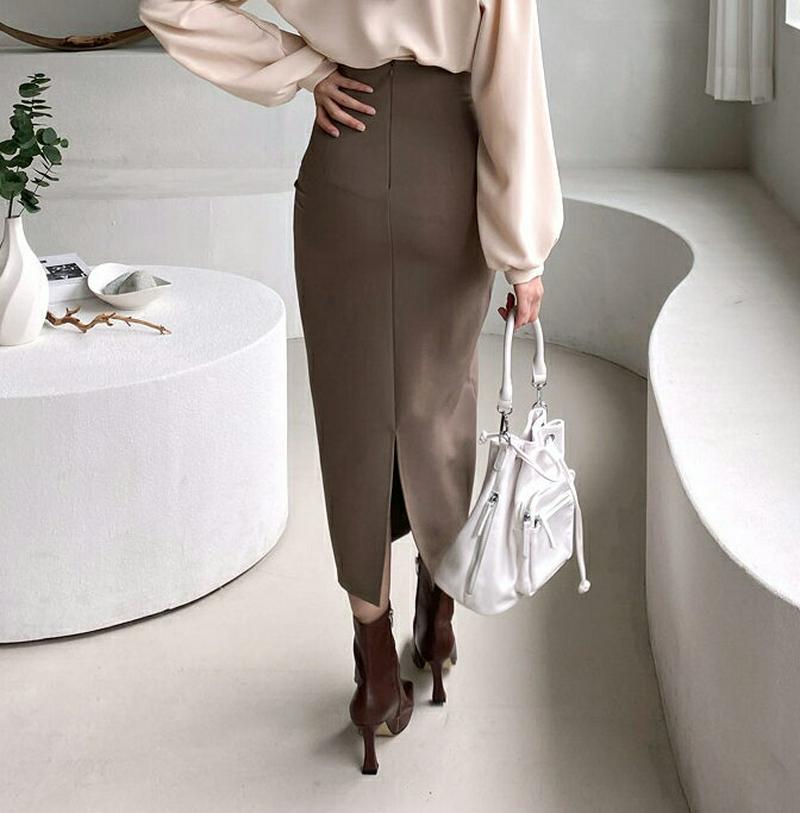 【新作10%OFF】ペンシルスカート・全4色・t55845 レディース【sk】【韓国 ファッション ボトムス スカート ロング丈