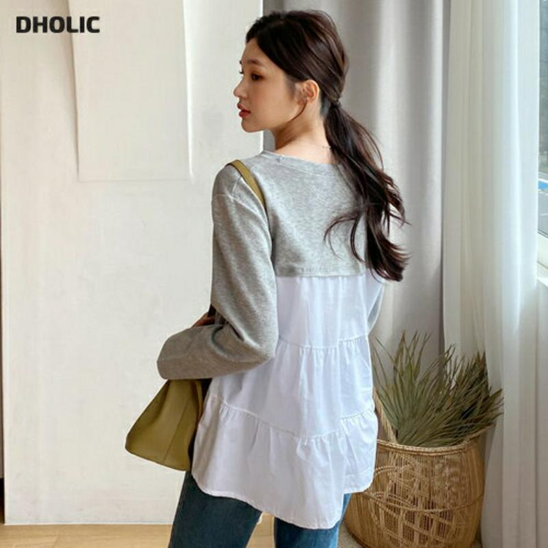 【新作10%OFF】バックティアードTシャツ・全3色・b55863 レディース【tops】【韓国 ファッション トップス Tシャ