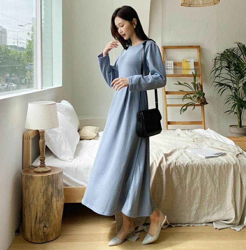 【新作10%OFF】リボンフレアワンピース・全3色・b55833 レディース【ops】【韓国 ファッション ワンピース ロングワ