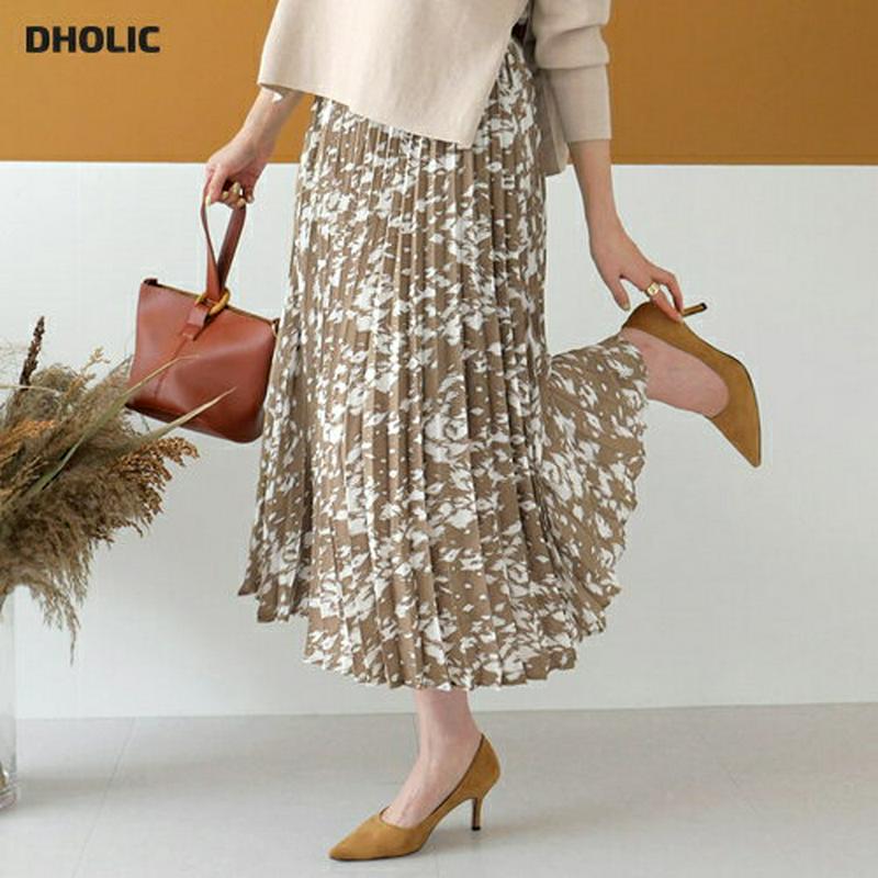 【新作10%OFF】プリーツパターンスカート・全2色・b64170 レディース【sk】【韓国 ファッション ボトムス スカート 