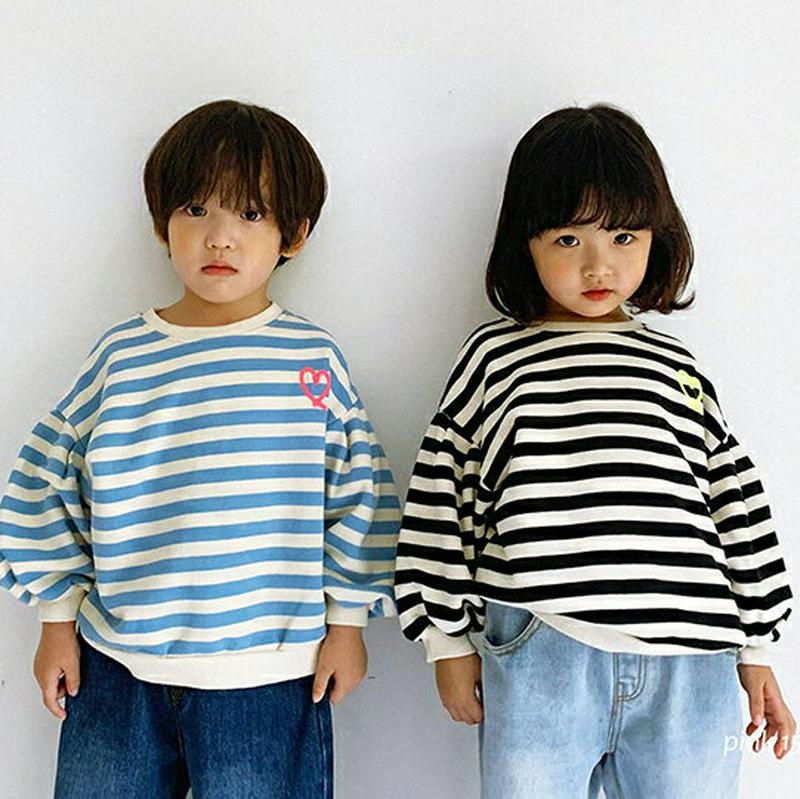 【新作10%OFF】ハートボーダースウェット・u06157 キッズ【3~8才】【tops】【トップス スウェット トレーナー 長