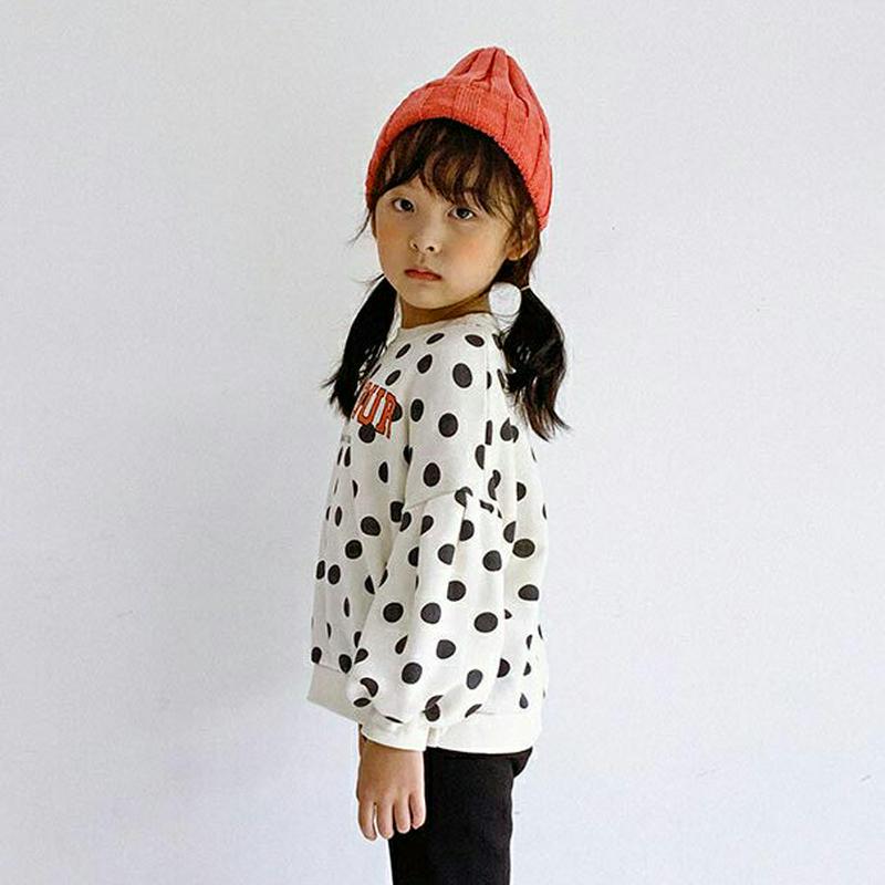 【新作10%OFF】BONJOURドットスウェット・u06139 キッズ【3~8才】【tops】【トップス スウェット トレーナ