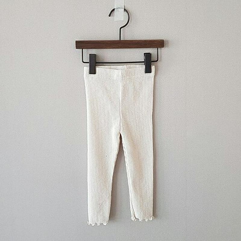 【新作10%OFF】ウェーブヘムリブレギンス・u06395 キッズ【3~8才】【pt】【レギンス リブ リブパンツ パンツ ズボ
