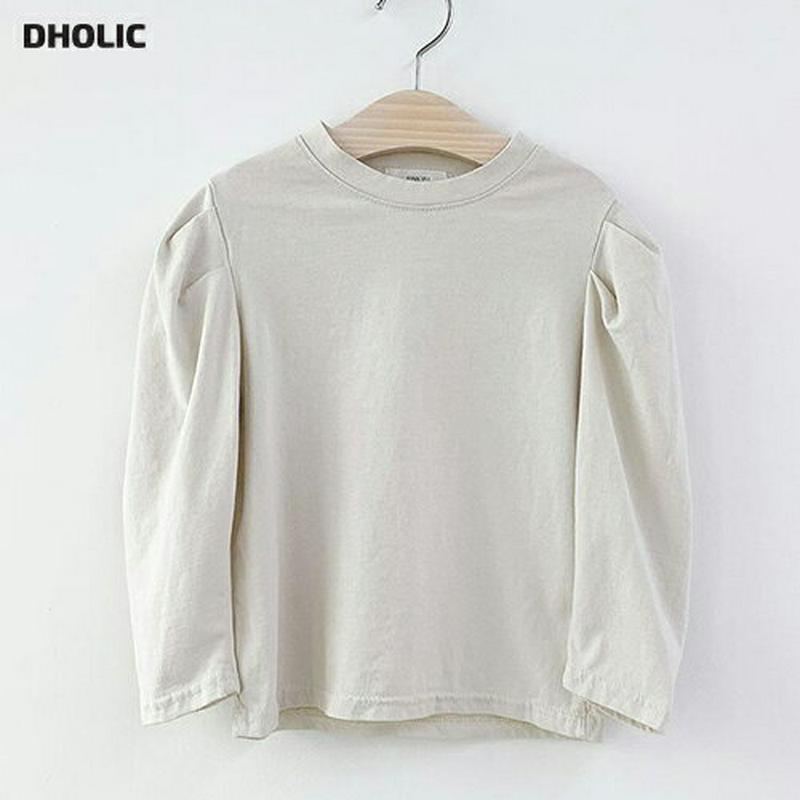 【新作10%OFF】タックスリーブTシャツ・u06141 キッズ【3~8才】【tops】【トップス Tシャツ 長袖 タック 単色
