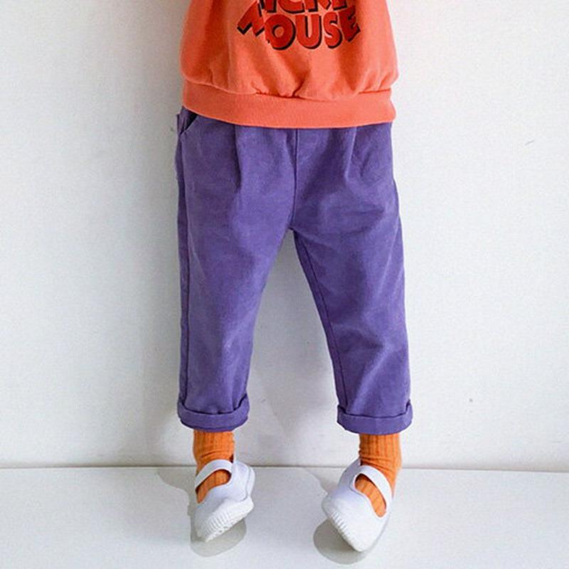 【新作10%OFF】テーパードカラーパンツ・u06144 キッズ【3~8才】【pt】【パンツ ズボン ボトムス カラーパンツ テ