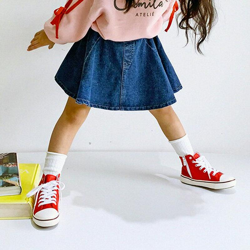 【新作10%OFF】デニムフレアミニスカート・u06087 キッズ【3~8才】【sk】【スカート デニム デニムスカート フレア
