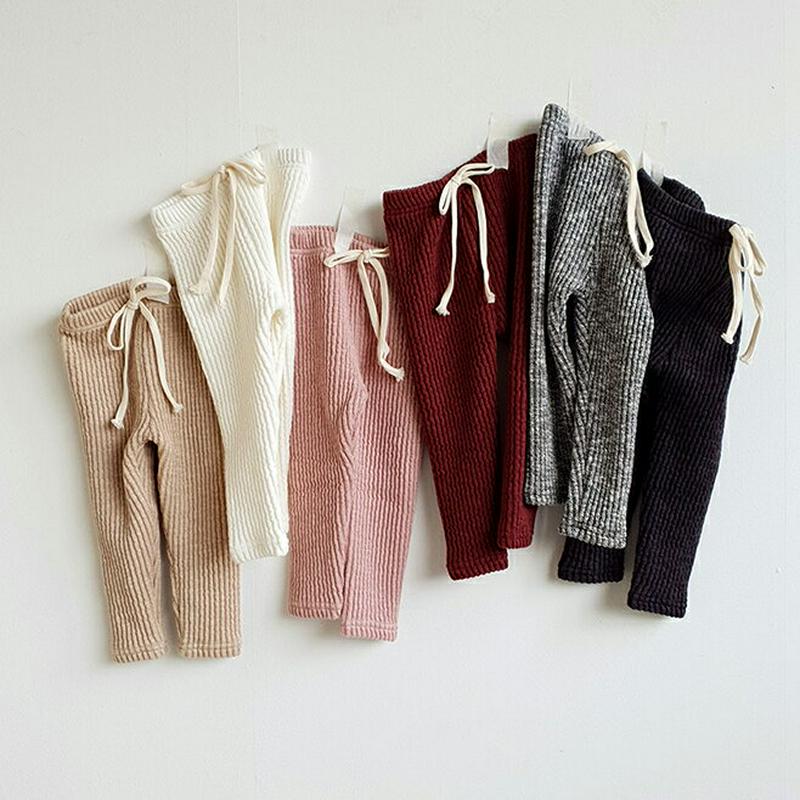 【新作10%OFF】ウエストリボンリブレギンス・u06386 キッズ【3~8才】【pt】【レギンス パンツ ズボン ボトムス リ