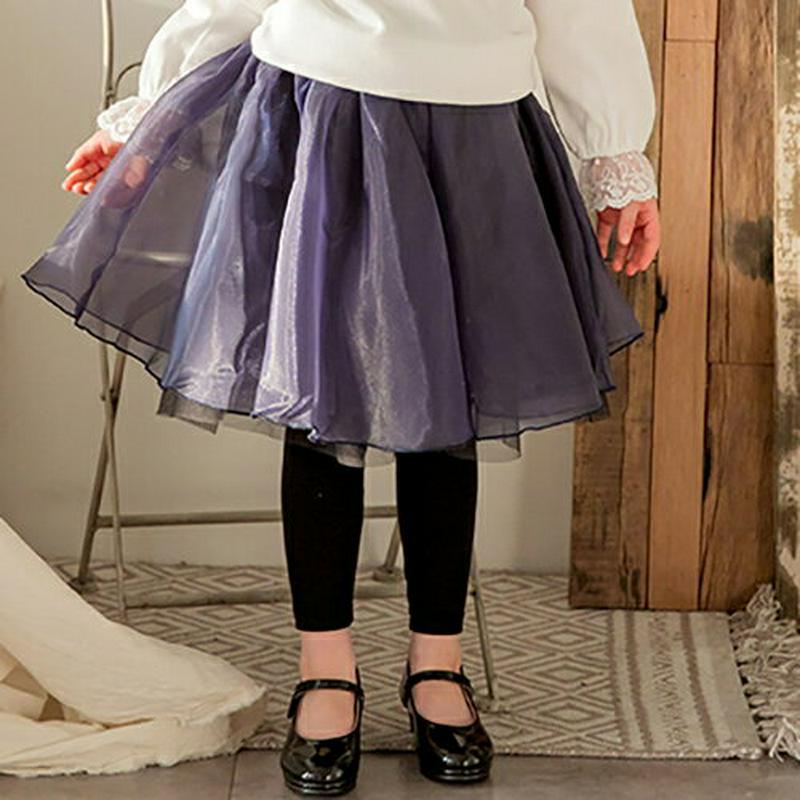光沢チュールスカートレギンス・p006026 キッズ【3~8才】【pt】【スカートレギンス スカート レギンス チュール 光沢 