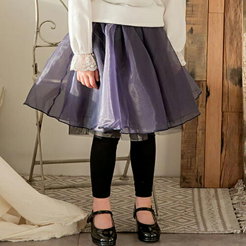 光沢チュールスカートレギンス・p006026 キッズ【3~8才】【pt】【スカートレギンス スカート レギンス チュール 光沢 