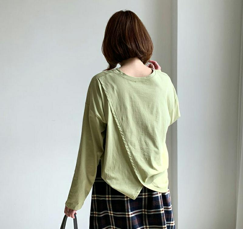 【新作10%OFF】バックスリットプリントTシャツ・全4色・b60916 レディース【pt】【韓国 ファッション ボトムス ズボ