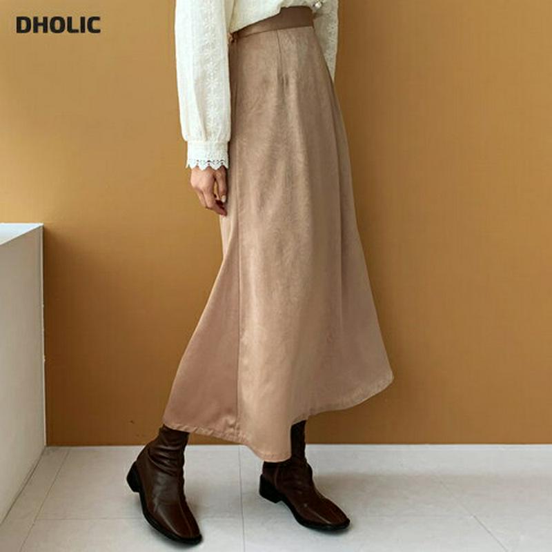 【新作10%OFF】スエード調フレアスカート・全3色・b60928 レディース【sk】【韓国 ファッション ボトムス スカート 