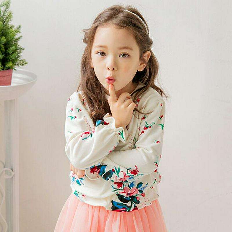 【新作10%OFF】フレアヘム花柄スウェット・p005852 キッズ【3~8才】【tops】【トップス 長袖 スウェット トレー