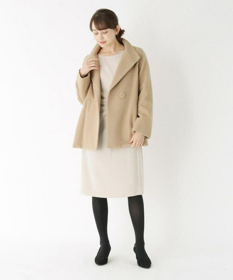 ビッグボタンショートコート