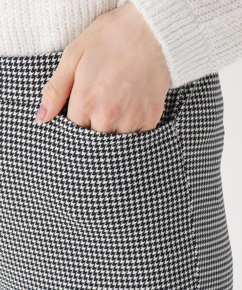 チドリ格子柄テーパードパンツ