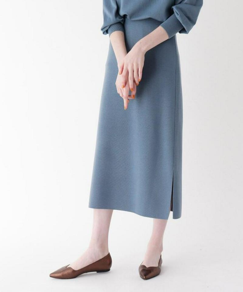 梳毛ロングニットタイトスカート