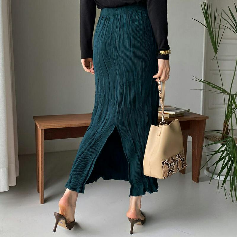 【新作10%OFF】リンクルタイトスカート・全3色・b64354 レディース【sk】【スカート ロング ロングスカート リンクル