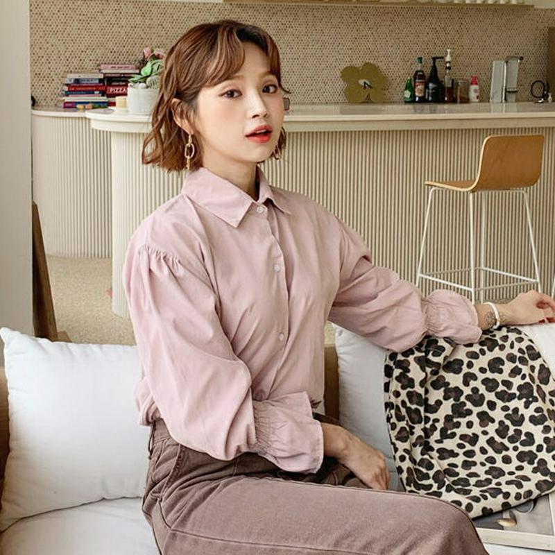 【新作10%OFF】パフスリーブシャツ・全3色・t61020 レディース【bl】【韓国 ファッション トップス シャツ パフスリ