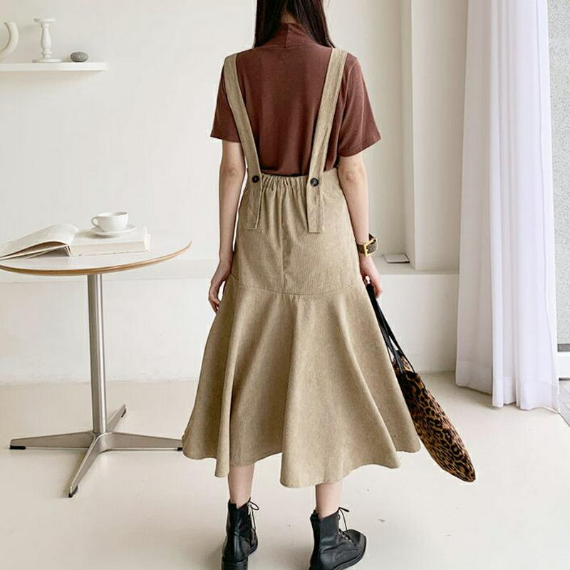 ≪人気商品再入荷≫コーデュロイノースリーブワンピース・全3色・t61007 レディース【ops】 韓国 ファッション ワンピース ロング丈 ノースリーブ コーデュロイ フレア 綿 コットン Vネック バックゴム ボタン カジュアル 秋 冬