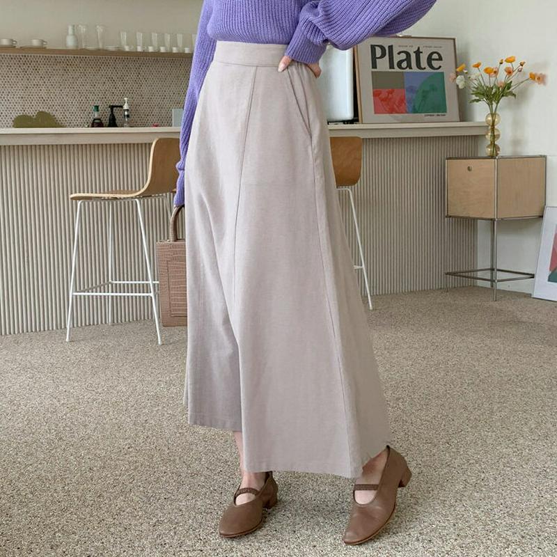 【新作10%OFF】フレアスカート・全3色・b61031 レディース【sk】【韓国 ファッション ボトムス スカート ロング丈 