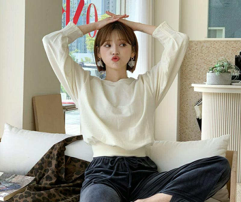 【新作10%OFF】ラウンドタックスウェット・全3色・b61005 レディース【tops】【韓国 ファッション トップス スウェ