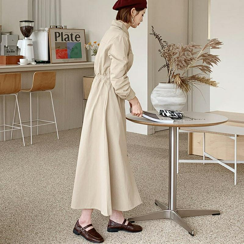 【新作10%OFF】ダブルポケットシャツワンピース・全2色・t61036 レディース【ops】【韓国 ファッション ワンピース 