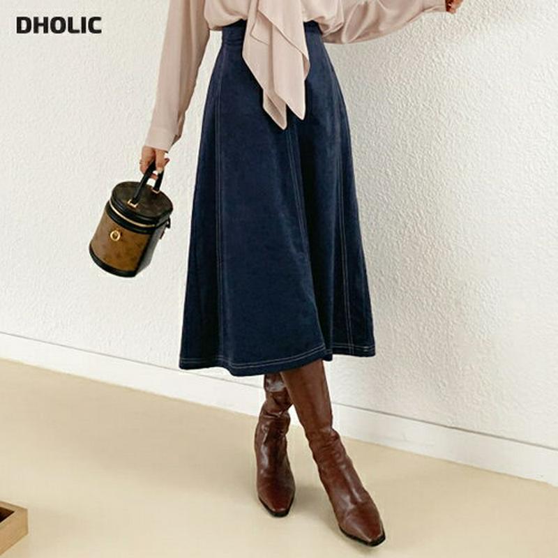 【新作10%OFF】スエード調ストレッチスカート・全4色・b56919 レディース【sk】【韓国 ファッション ボトムス スカー