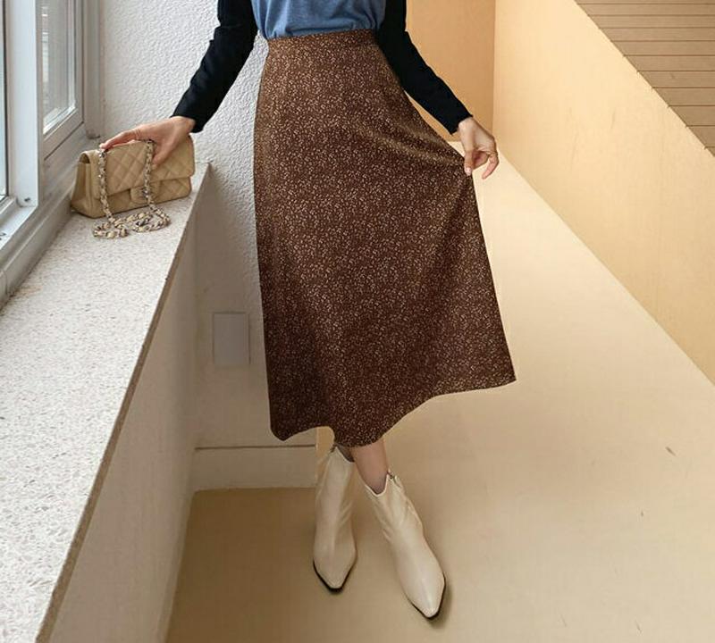 【新作10%OFF】"Aラインパターンスカート・全3色・b56915 レディース【sk】【韓国 ファッション ボトムス スカート