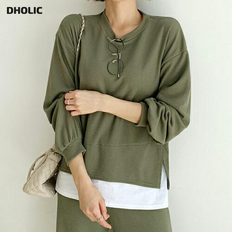 【新作10%OFF】レイヤードTシャツ・全4色・t61191 レディース【tops】【韓国 ファッション トップス Tシャツ ロ