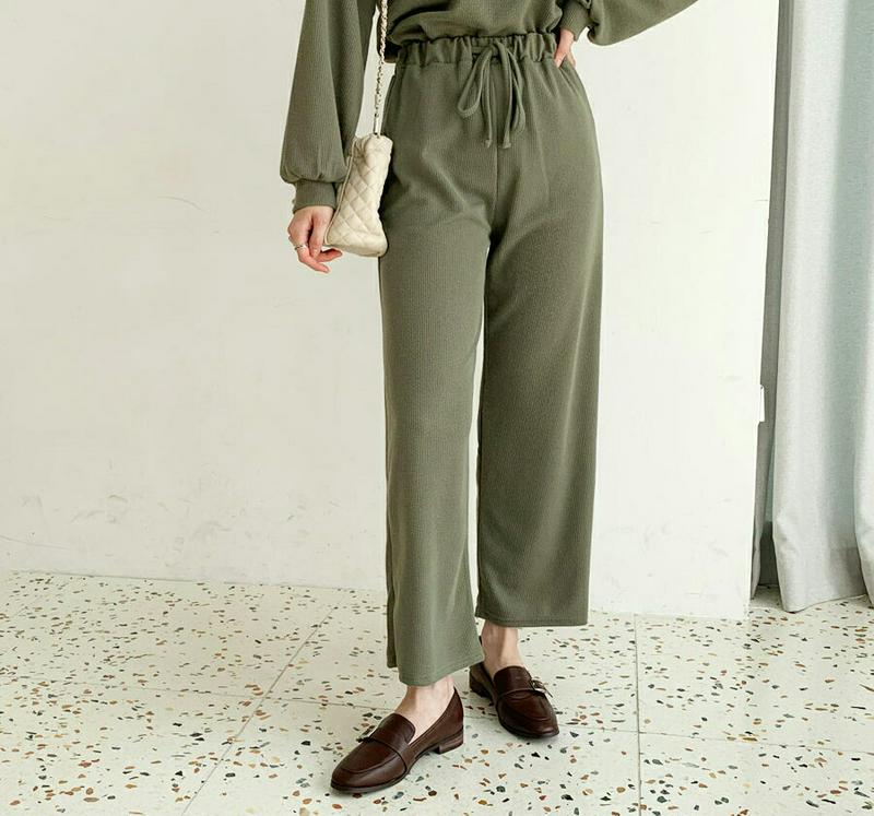 【新作10%OFF】ドロストワイドスパンツ・全6色・t61194 レディース【pt】【韓国 ファッション ボトムス ズボン パン