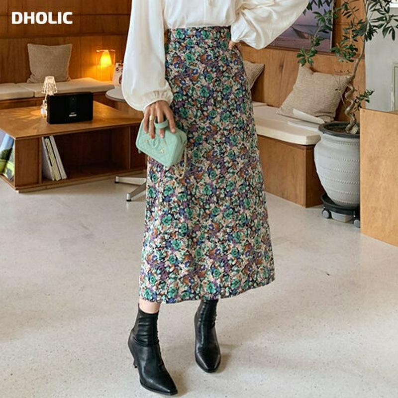 【新作10%OFF】フローラルフレアスカート・全2色・t61196 レディース【sk】【韓国 ファッション ボトムス スカート 