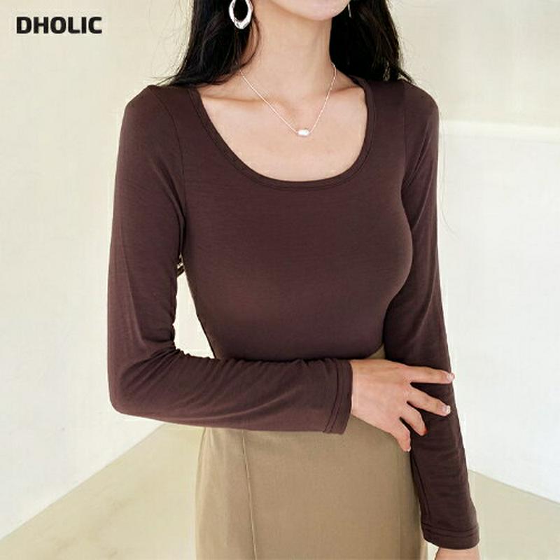 【新作10%OFF】ソフトラウンドネックTシャツ・全5色・t60777 レディース 【tops】【韓国 ファッション トップス 