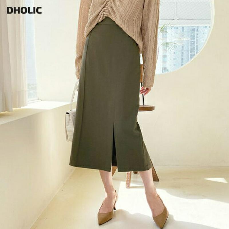 【新作10%OFF】プレスラインスリットタイトスカート・全3色・t60799 レディース 【sk】【韓国 ファッション ボトムス