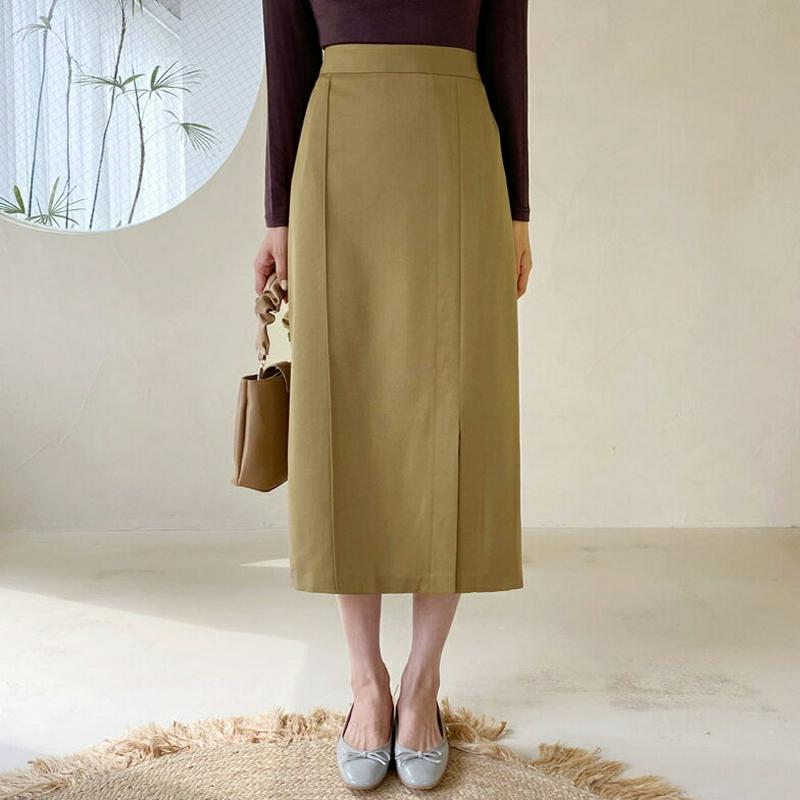 【新作10%OFF】プレスラインスリットタイトスカート・全3色・t60799 レディース 【sk】【韓国 ファッション ボトムス