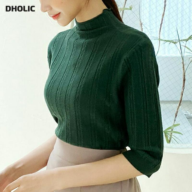 【新作10%OFF】ツイストハーフネックニット・全4色・b60770 レディース 【tops】【韓国 ファッション トップス ニ