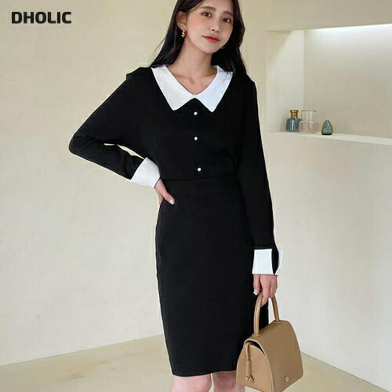 【新作10%OFF】パールボタンカラーニット&スカートSET・全2色・t60789 レディース 【ops】【韓国 ファッション 