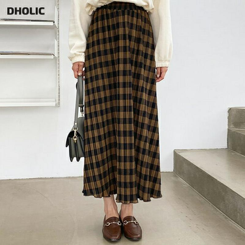 【新作10%OFF】チェックフレアプリーツスカート・全3色・t60798 レディース 【sk】【韓国 ファッション ボトムス ス